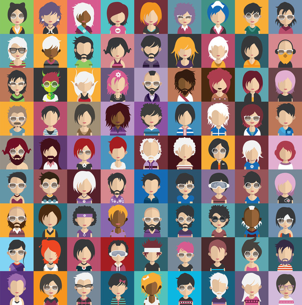 Conjunto de personas avatar iconos
 - Vector, imagen