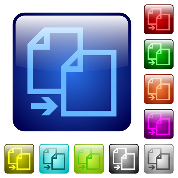 Color copy square buttons - Vector, afbeelding