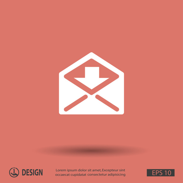 Pictograph of mail icon - Вектор,изображение