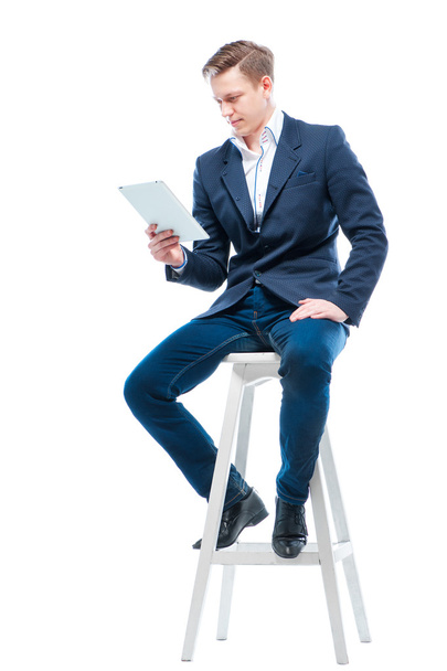Businessman working on digital tablet. - Foto, Imagen