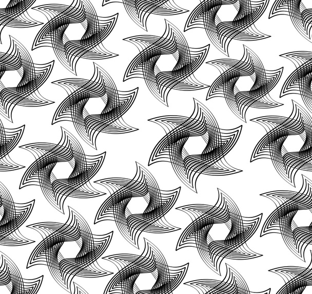 Black star shapes on white background. Black and white seamless grunge vector background.  - Διάνυσμα, εικόνα