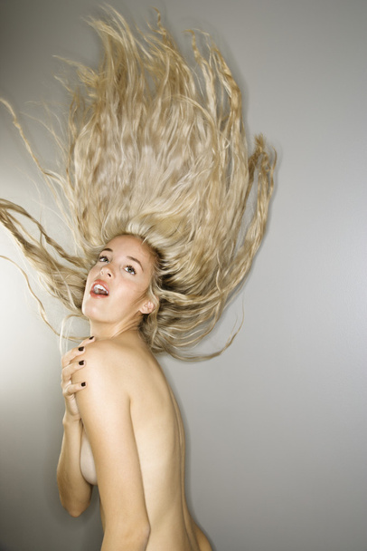 Sexy woman with blowing hair. - Foto, immagini