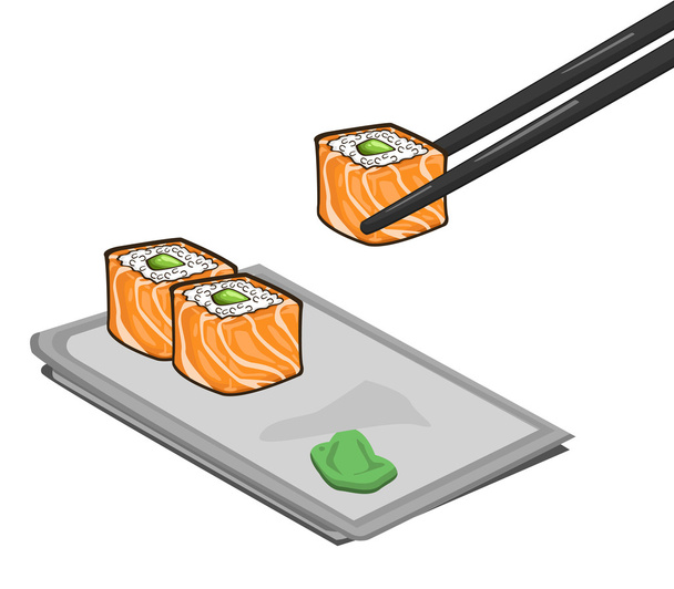 日本の寿司のベクトルのデザイン - ベクター画像