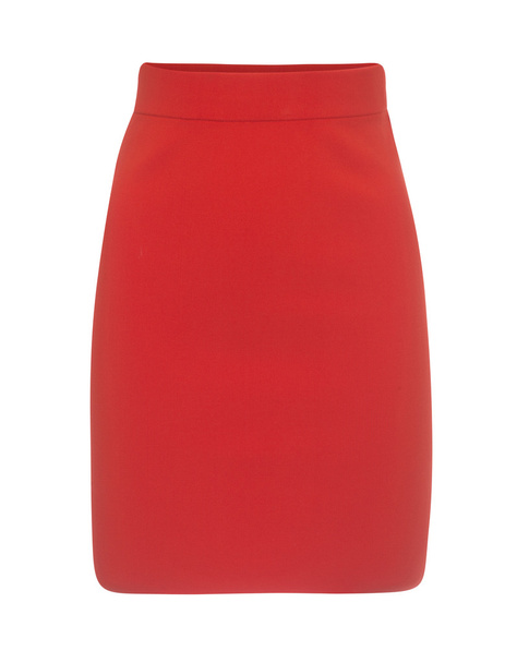 Cut-out of Plain Red Mini Skirt on Invisible Mannequin - Photo, Image