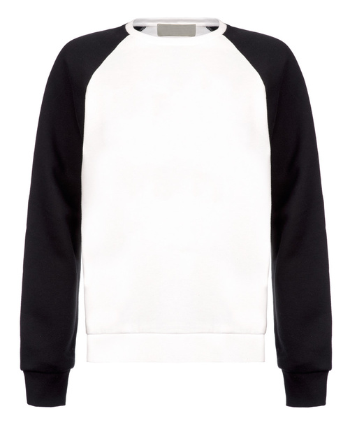 Cut-out van wit overhemd met lange zwarte mouwen onzichtbare Mannequ - Foto, afbeelding