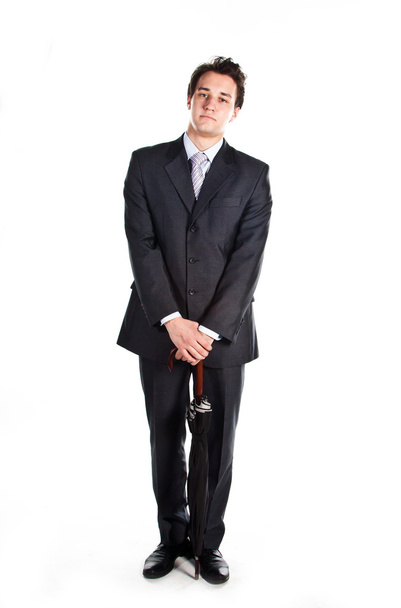 Business man with an umbrella - Photo, Image
