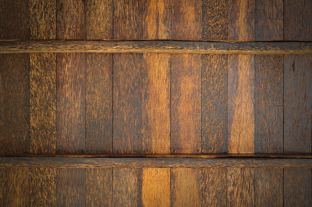 ウチワヤシ木製の壁 - 写真・画像