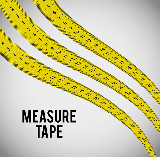 Measure tape and dieting - Vector, Image