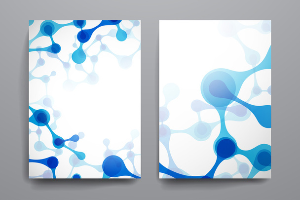 design templates in DNA molecule style - Vector, Image