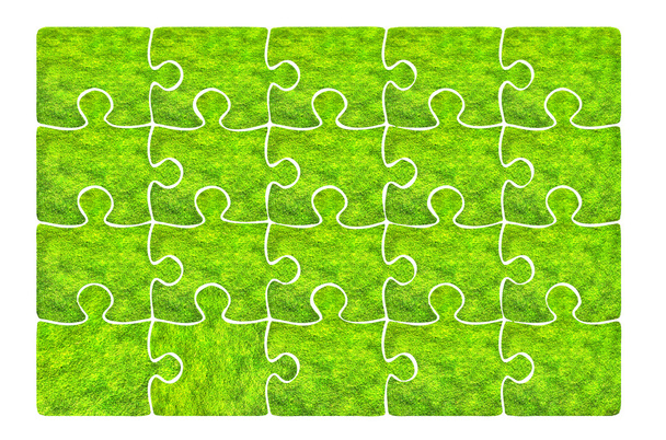 concepto rompecabezas de hierba
 - Foto, imagen