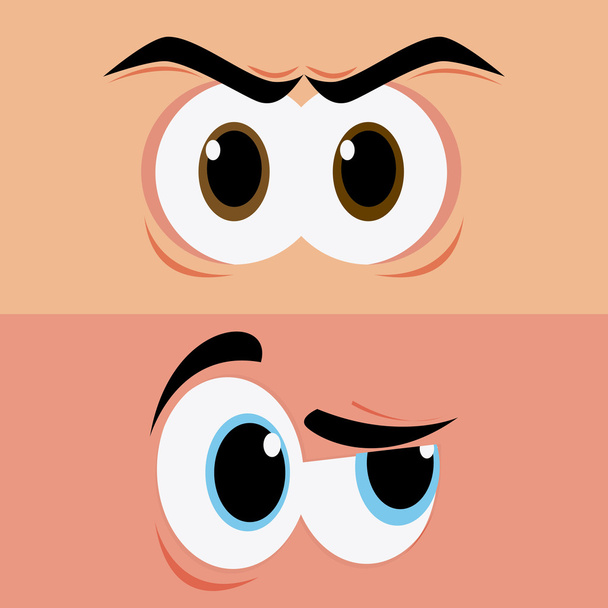 Σχεδιασμός εκφραστικά μάτια - Διάνυσμα, εικόνα