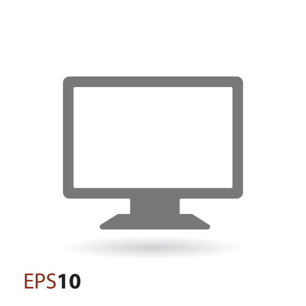Monitor icon for web and mobile - Vector, Image