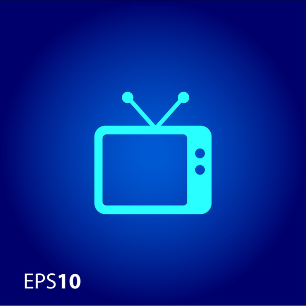 Old TV icon for web and mobile - Vector, Imagen