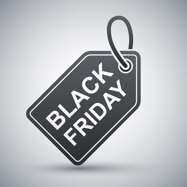 black friday sales tag icon - Vector, Image