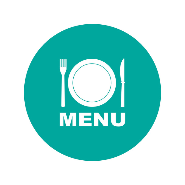 menu with cutlery sign  - Vector, Image