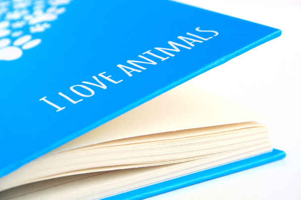 blue notebook isolated on white - Photo, Image