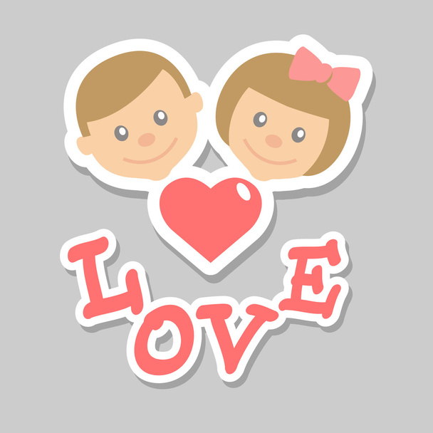 Valentine day greeting card.  - Vector, afbeelding