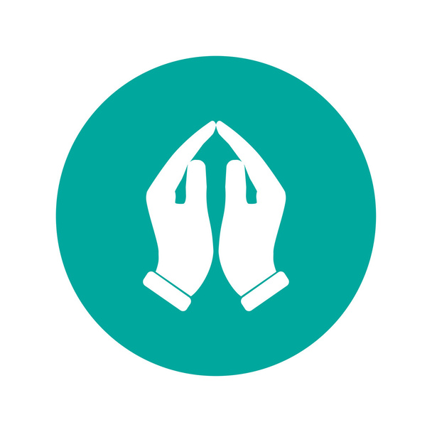 Praying hands icon, vector illustration. - Vector, Image