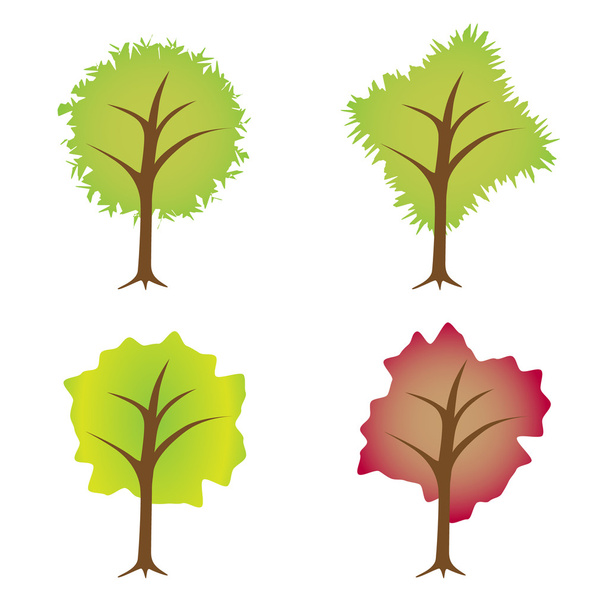 Set of vector trees - Vector, Image