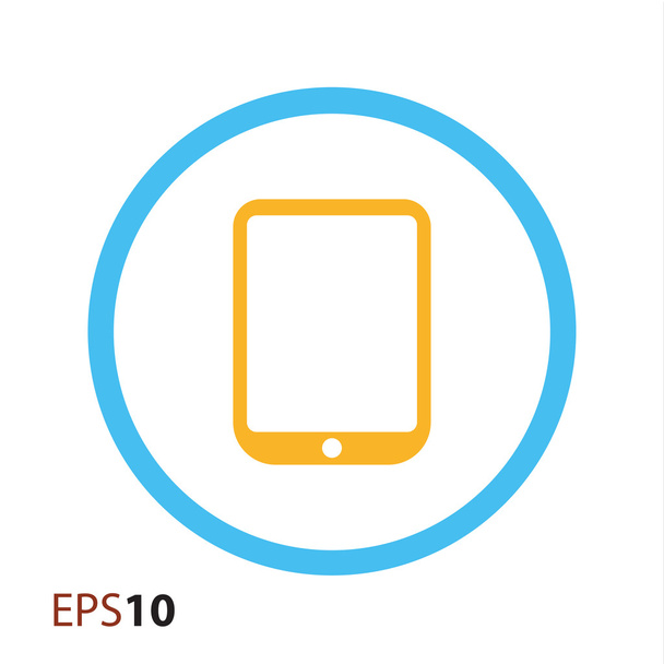 Minimal tablet icon for web and mobile - Διάνυσμα, εικόνα