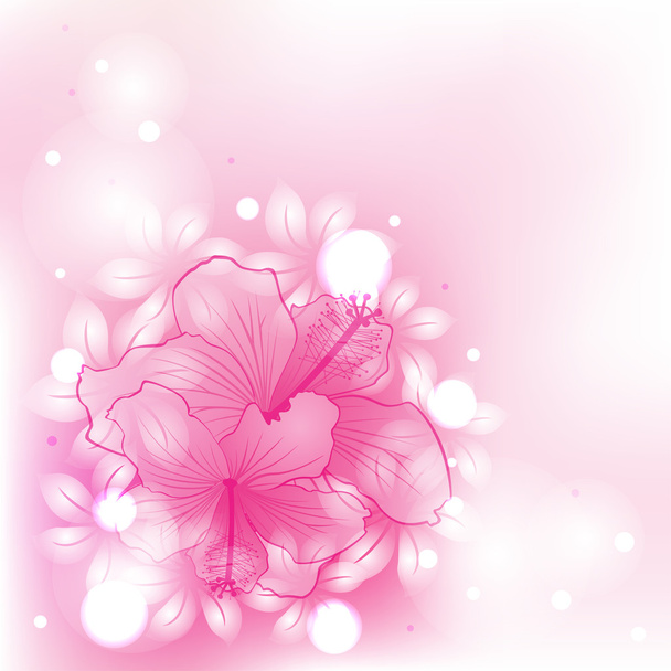 Abstract colorful background with flowers - Vector, Imagen