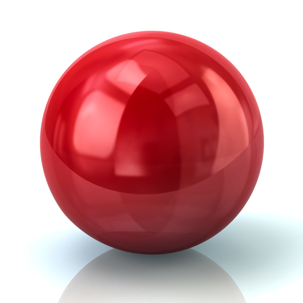 glossy red sphere - Zdjęcie, obraz