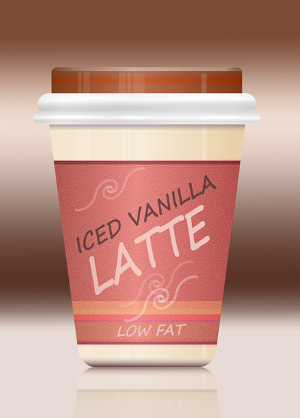 Iced vanille latte. - Foto, afbeelding