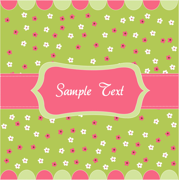 Seamless floral pattern, baby card - Vektor, obrázek