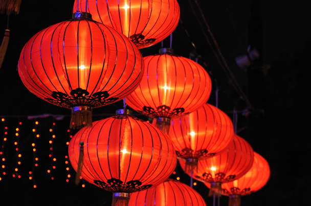 Chinese red lanterns - Fotoğraf, Görsel