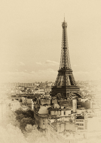 eiffel tower in paris vintage - Photo, Image