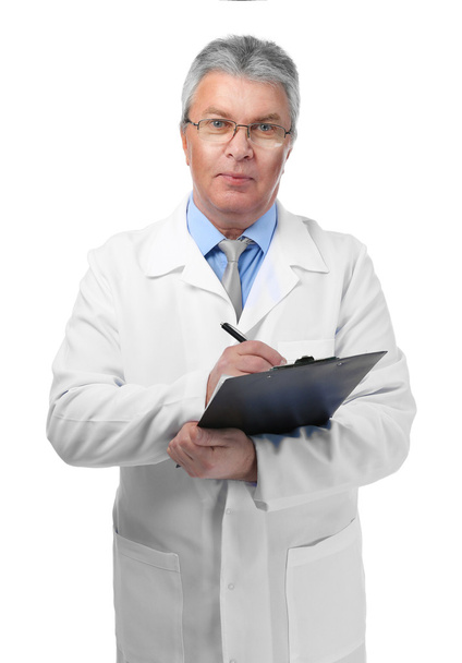 handsome doctor with clipboard - Foto, afbeelding