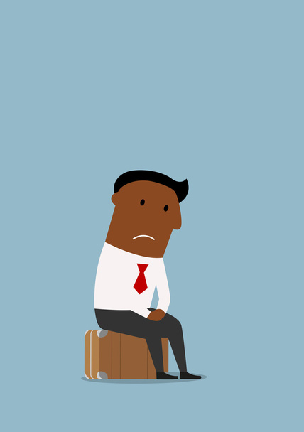 Frustrated businessman lost his job - Vector, Image
