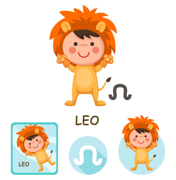 Leo vector colección. signos del zodiaco
 - Vector, Imagen