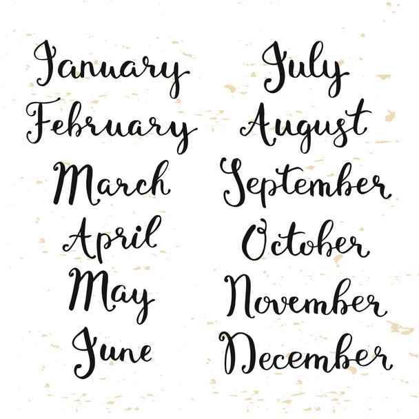  Lettering for your calendar design. - Vector, Image