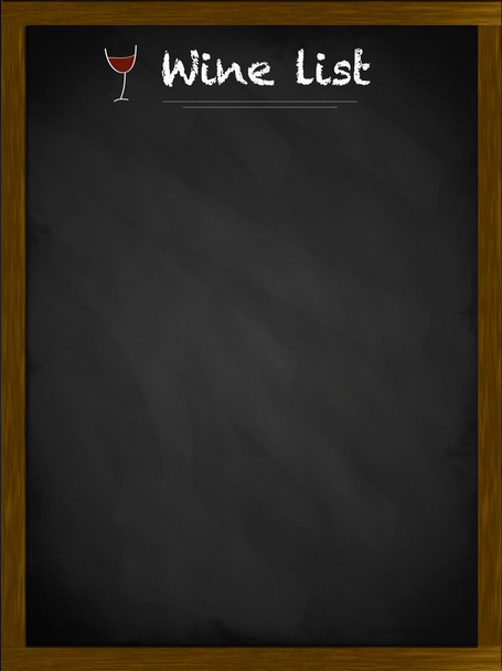 Wine list on a framed blackboard - Photo, Image