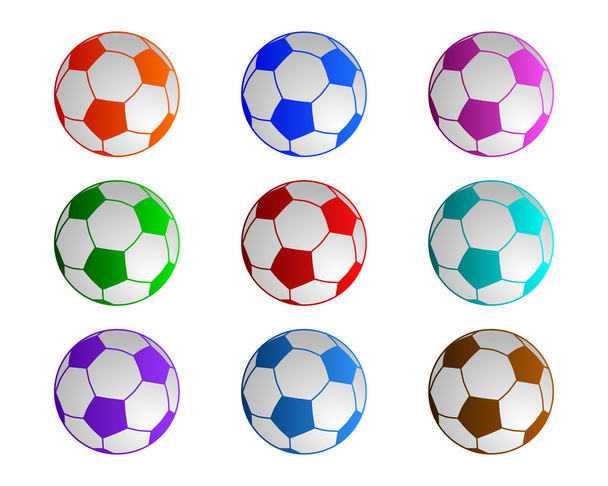 Fotbalové míče - Vektor, obrázek