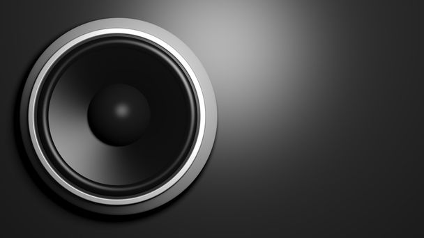 Speaker, isolated on black background with copy-space - Photo, Image