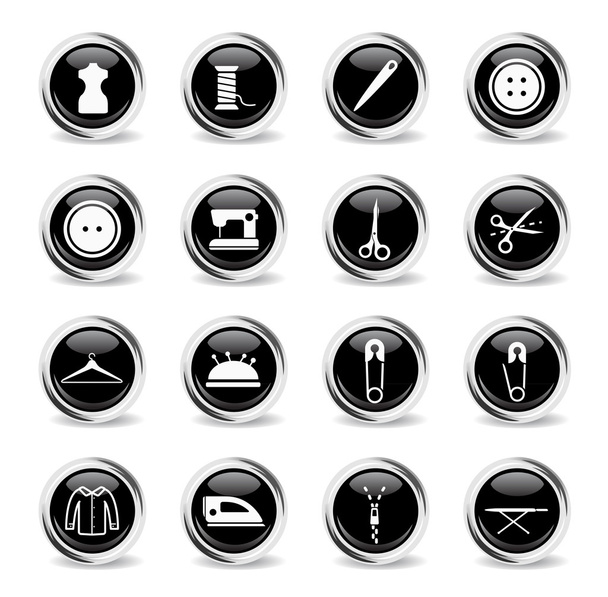 Tailoring simply icons - Vector, Image