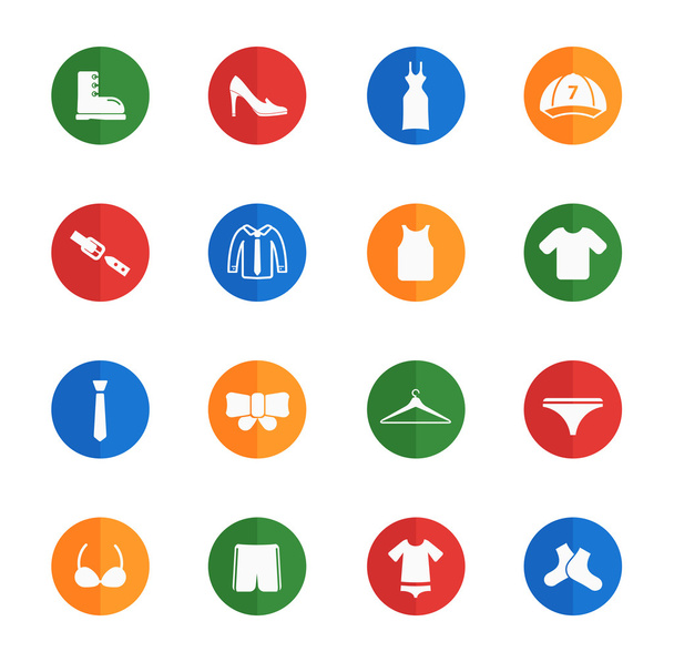 Clothes simply icons - Vector, Image