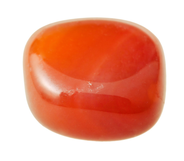 carnelian (cornelian, sard) gemstone isolated - Φωτογραφία, εικόνα