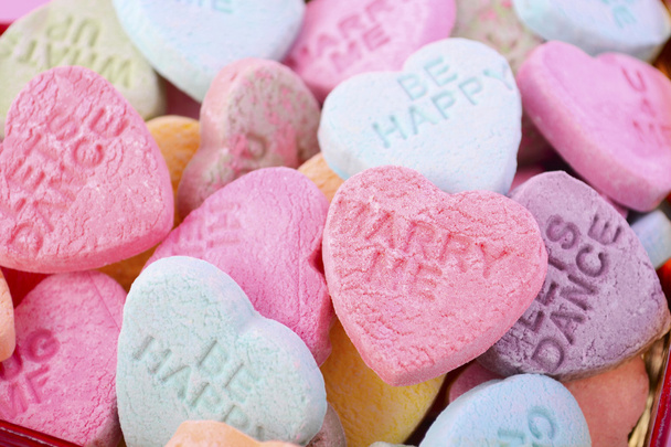 Conversation Saint-Valentin fond de bonbons
.  - Photo, image