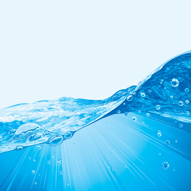 Аннотация Water Wave Background with Bubbles
 - Вектор,изображение