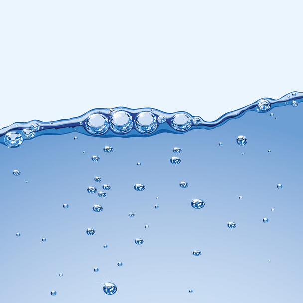 Água com bolhas
 - Vetor, Imagem