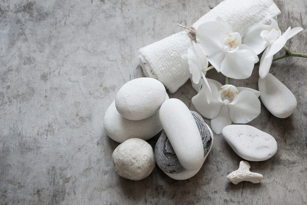 SPA set with orchid and stones - Photo, Image