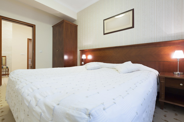 Interior of a hotel bedroom - Foto, Imagem