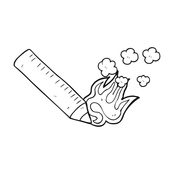 black and white cartoon furiously scribbling pencil - Vector, Image