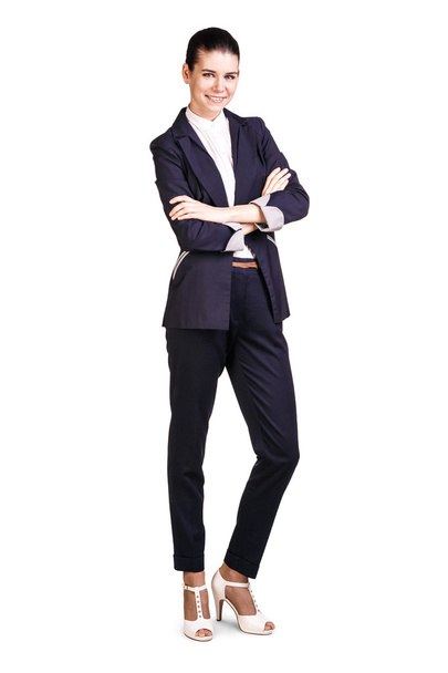 Full length business woman with crossed arms - Foto, Imagem
