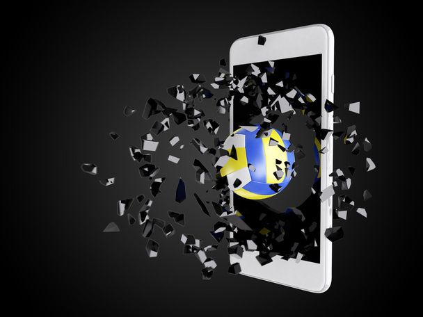 волейбол вибухнув зі смартфона
 - Фото, зображення