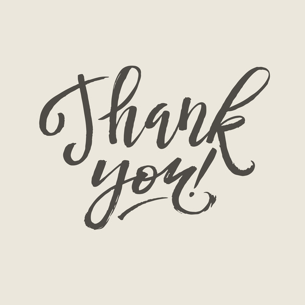 Thank You Card Calligraphy - Vector, Image