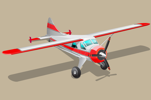 Retro vliegtuig illustratie - Vector, afbeelding